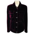 Load image into Gallery viewer, Tom Ford Dark Purple / Plum Button Front Velvet Jacket