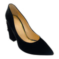 Load image into Gallery viewer, Charlotte Olympia Black / Red Heart Velvet Pumps