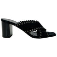 Load image into Gallery viewer, Saint Laurent Black Suede Eyelet Trim Loulou Sandals