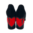 Load image into Gallery viewer, Charlotte Olympia Black / Red Heart Velvet Pumps