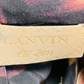 Load image into Gallery viewer, Lanvin Brown Multi Printed Draped Silk Dress with Open Sleeves