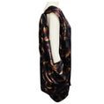 Load image into Gallery viewer, Lanvin Brown Multi Printed Draped Silk Dress with Open Sleeves