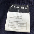 Load image into Gallery viewer, Chanel Navy Blue Tie Detail One Shoulder Wool Knit Top
