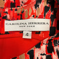 Load image into Gallery viewer, Carolina Herrera Orange / Black Multi Printed Sleeveless Midi Dress