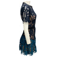 Load image into Gallery viewer, Self-Portrait Navy Blue / Teal Prairie Guipure Mini Dress