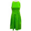 Load image into Gallery viewer, Akris Punto Kelly Green Cut Out Detail Sleeveless Cotton Midi Dress