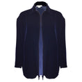 Load image into Gallery viewer, Zoran Navy Blue Open Front Velvet Jacket