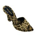 Load image into Gallery viewer, Saint Laurent Beige / Black Manto Naturale Velvet Leopard Print Gippy 105 Sandals