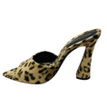 Load image into Gallery viewer, Saint Laurent Beige / Black Manto Naturale Velvet Leopard Print Gippy 105 Sandals