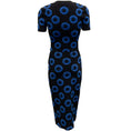 Load image into Gallery viewer, Alexander McQueen Black / Blue Iris Jacquard Knit Skirt and Top Set