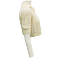 Load image into Gallery viewer, Khaite Ivory Cropped Short Sleeved Cashmere Knit Sweater