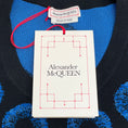Load image into Gallery viewer, Alexander McQueen Black / Blue Iris Jacquard Knit Skirt and Top Set