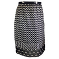 Load image into Gallery viewer, Louis Vuitton Black / White Anchor Print Silk Skirt