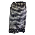 Load image into Gallery viewer, Louis Vuitton Black / White Anchor Print Silk Skirt