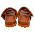 Load image into Gallery viewer, GIA x Pernille Teiscaek Brown Leather Double Strap Sandals