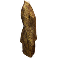 Load image into Gallery viewer, Thierry Mugler Gold / Brown Metallic Jacquard Jacket and Skirt Suit Set