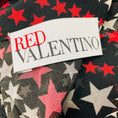 Load image into Gallery viewer, RED Valentino Black / Red Multi Star Print Sheer Chiffon Dress