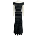 Load image into Gallery viewer, Alexander McQueen Black / White Patterned Knit Maxi Dress