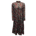 Load image into Gallery viewer, RED Valentino Black / Red Multi Star Print Sheer Chiffon Dress