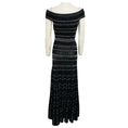 Load image into Gallery viewer, Alexander McQueen Black / White Patterned Knit Maxi Dress