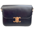 Load image into Gallery viewer, Celine Black Leather Classique Triomphe Bag
