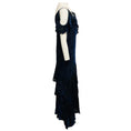 Load image into Gallery viewer, Peter Pilotto Navy Blue Velvet Floral Jacquard Maxi Dress