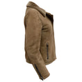 Load image into Gallery viewer, Loro Piana Brown Shearling Moto Jacket
