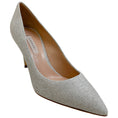 Load image into Gallery viewer, Casadei Silver Shimmer Fabric Pumps
