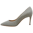 Load image into Gallery viewer, Casadei Silver Shimmer Fabric Pumps