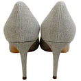 Load image into Gallery viewer, Casadei Silver Shimmer Fabric Pumps