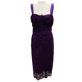 Load image into Gallery viewer, Dolce & Gabbana Purple Sleeveless Lace Cocktail Dress