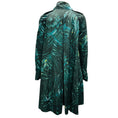 Load image into Gallery viewer, Lanvin Teal Leaf Print Nylon Swing Coat