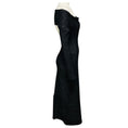 Load image into Gallery viewer, Khaite Onyx Marisole Off Shoulder Fitted Knit Midi Dress
