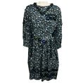 Load image into Gallery viewer, Marc Jacobs Navy Blue Multi Stone Embellished Floral Cotton Dress with Belt