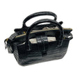Load image into Gallery viewer, Nancy Gonzalez Black Genuine Crocodile Double Top Handle Satchel Handbag