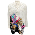 Load image into Gallery viewer, Roberto Cavalli White Multi Printed Cotton Tunic Top