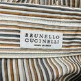 Load image into Gallery viewer, Brunello Cucinelli Multi Striped Cotton Silk Shirt / Blouse