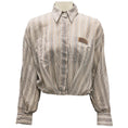 Load image into Gallery viewer, Brunello Cucinelli Multi Striped Cotton Silk Shirt / Blouse