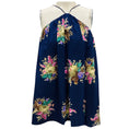 Load image into Gallery viewer, Zimmermann Navy Bouquet Halter Neck Blouse