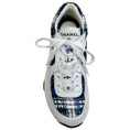 Load image into Gallery viewer, Chanel White / Blue Tweed Mark 24P Sneakers