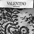 Load image into Gallery viewer, Valentino Black Ruffled Zipper Detail Sleeveless Wool Knit Dress with Lace Back