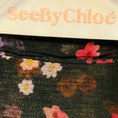 Load image into Gallery viewer, See by Chloe Black Multicolor Floral Printed Sheer Silk Chiffon Blouse with Cami