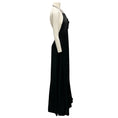 Load image into Gallery viewer, Genny Black Rhinestone Embellished Halter Neck Satin Gown