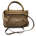 Load image into Gallery viewer, Nancy Gonzalez Taupe Genuine Crocodile Double Top Handle Satchel Handbag