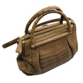 Load image into Gallery viewer, Nancy Gonzalez Taupe Genuine Crocodile Double Top Handle Satchel Handbag
