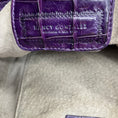 Load image into Gallery viewer, Nancy Gonzalez Purple Genuine Crocodile Double Top Handle Shoulder Bag