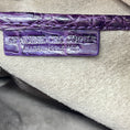 Load image into Gallery viewer, Nancy Gonzalez Purple Genuine Crocodile Double Top Handle Shoulder Bag