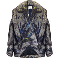Load image into Gallery viewer, Poiret Silver Metallic Multi Lurex Detail Silk Down Puffer Opera Coat