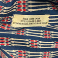 Load image into Gallery viewer, Hermes Vintage Blue / Red Rope and Belt Print Silk Robe with Belt