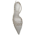 Load image into Gallery viewer, Jonathan Simkhai Ivory Leather Open Weave Slingback Pumps